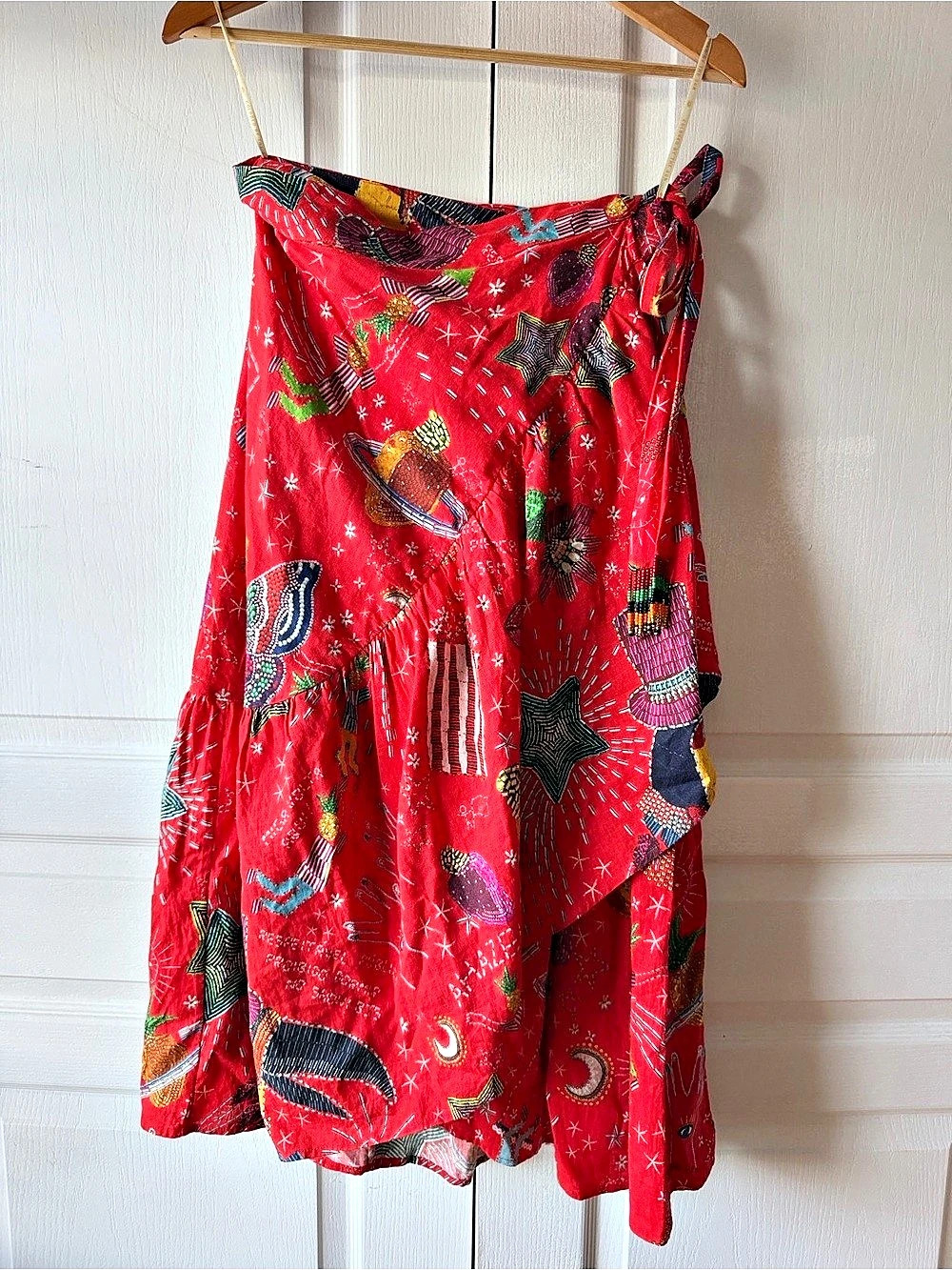 Farm Rio Printed Mini Skirt in Red Size XS Like New